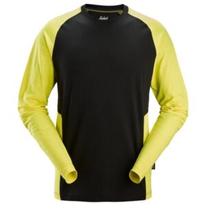 Snickers 2450 Kaksivärinen pitkähihainen puuvilla t-paita